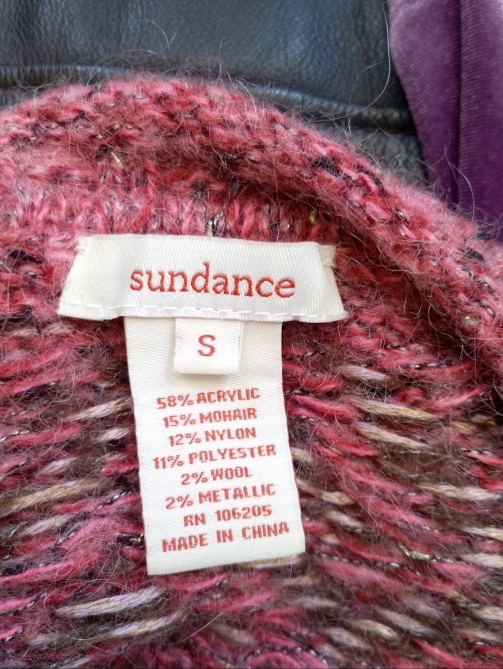 Sundance pink multi-texture sweater in a soft blended knit - Picture 8 of 8